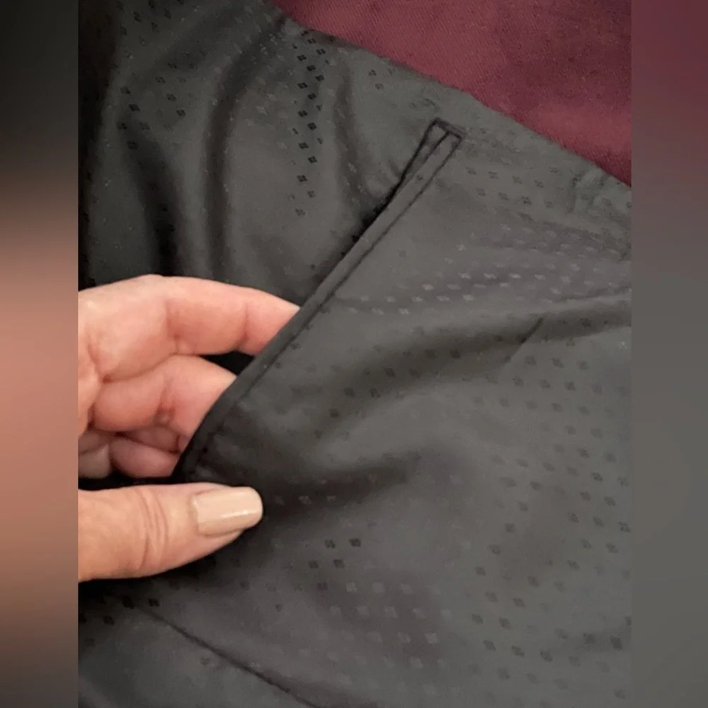 I.N.C. Burgundy Merlot velour blazer L